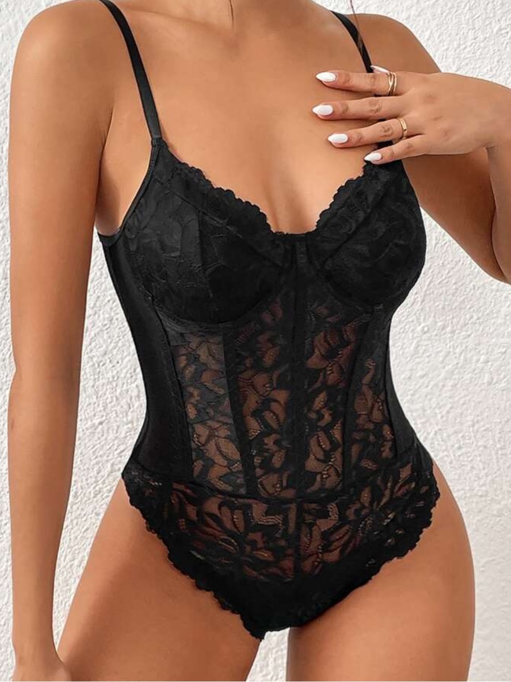 Black Lace Bodysuit Lingerie – Women's Intimate